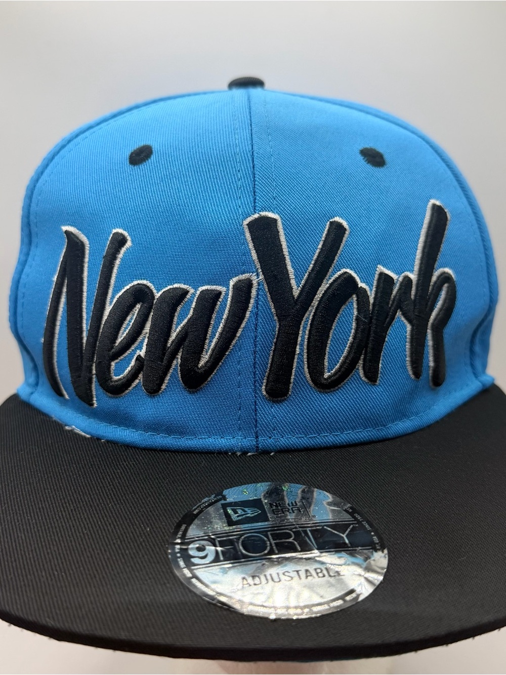 New York City Souvenir Hat Blue Script Embroidered T&T Adjustable Cap NYC